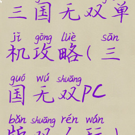 三国无双单机攻略(三国无双pc版双人玩)