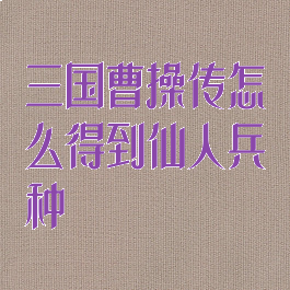 三国曹操传怎么得到仙人兵种