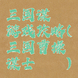 三国谋荀彧游戏攻略(三国曹操谋士荀彧)