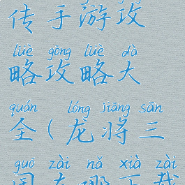 三国龙将传手游攻略攻略大全(龙将三国在哪下载)