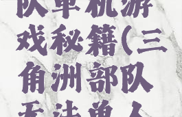 三角洲部队单机游戏秘籍(三角洲部队无法单人游戏)