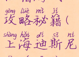 上海迪斯尼住宿游戏攻略秘籍(上海迪斯尼乐园一日游攻略)