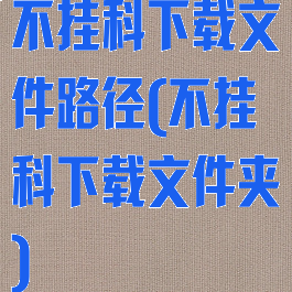 不挂科下载文件路径(不挂科下载文件夹)