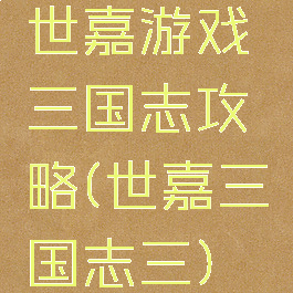 世嘉游戏三国志攻略(世嘉三国志三)