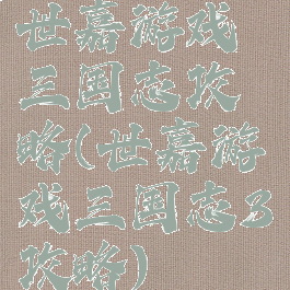 世嘉游戏三国志攻略(世嘉游戏三国志3攻略)