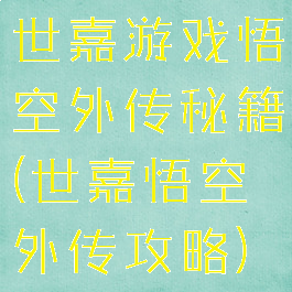 世嘉游戏悟空外传秘籍(世嘉悟空外传攻略)