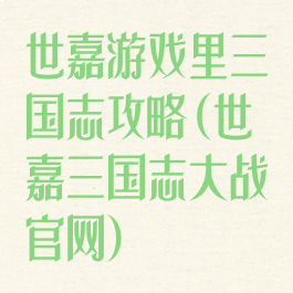 世嘉游戏里三国志攻略(世嘉三国志大战官网)