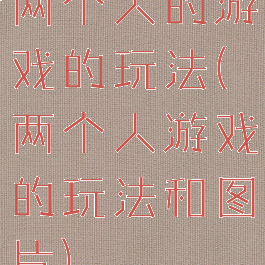 两个人的游戏的玩法(两个人游戏的玩法和图片)