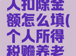 个人所得税赡养老人扣除金额怎么填(个人所得税赡养老人扣除比例怎么填)