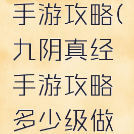 九阴真经手游攻略(九阴真经手游攻略多少级做装备)