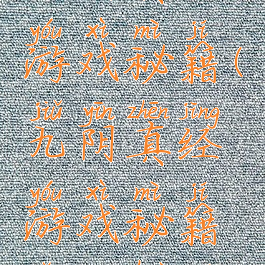九阴真经游戏秘籍(九阴真经游戏秘籍怎么获得)