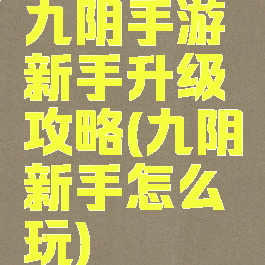 九阴手游新手升级攻略(九阴新手怎么玩)