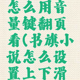 书旗小说怎么用音量键翻页看(书旗小说怎么设置上下滑动翻页)