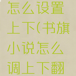 书旗小说怎么设置上下(书旗小说怎么调上下翻页)