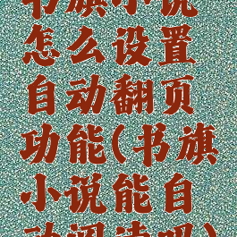 书旗小说怎么设置自动翻页功能(书旗小说能自动阅读吗)