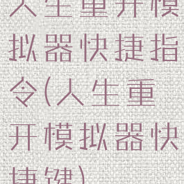 人生重开模拟器快捷指令(人生重开模拟器快捷键)