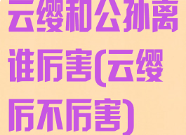 云缨和公孙离谁厉害(云缨厉不厉害)