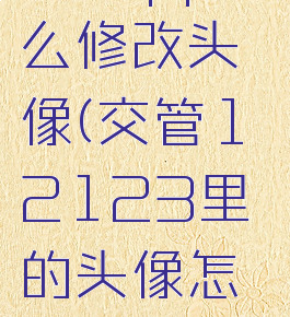 交管12123app怎么修改头像(交管12123里的头像怎么变为原始的)