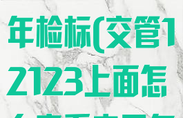 交管12123怎么查看电子年检标(交管12123上面怎么查看电子年检标)