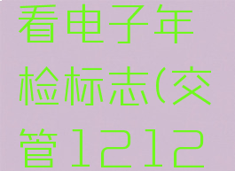 交管12123怎么查看电子年检标志(交管12123在哪看电子年检)