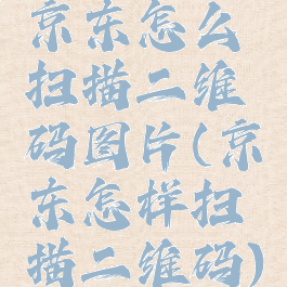 京东怎么扫描二维码图片(京东怎样扫描二维码)