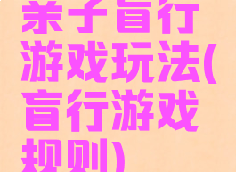 亲子盲行游戏玩法(盲行游戏规则)