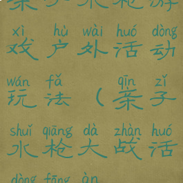 亲子水枪游戏户外活动玩法(亲子水枪大战活动方案)