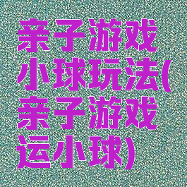 亲子游戏小球玩法(亲子游戏运小球)