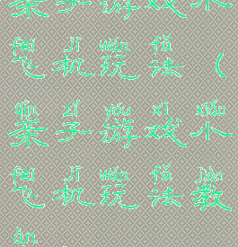 亲子游戏小飞机玩法(亲子游戏小飞机玩法教案)