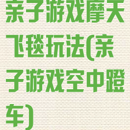亲子游戏摩天飞毯玩法(亲子游戏空中蹬车)
