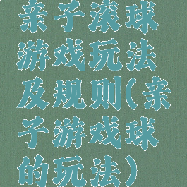 亲子滚球游戏玩法及规则(亲子游戏球的玩法)