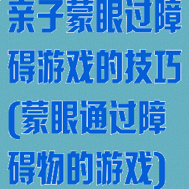 亲子蒙眼过障碍游戏的技巧(蒙眼通过障碍物的游戏)