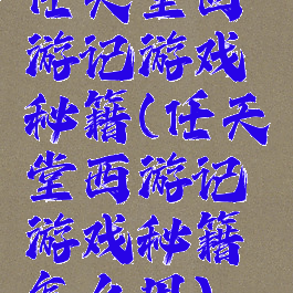 任天堂西游记游戏秘籍(任天堂西游记游戏秘籍怎么用)