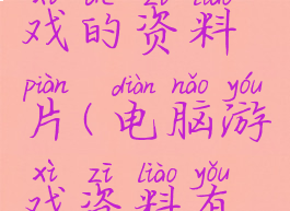 什么是游戏的资料片(电脑游戏资料有哪些)