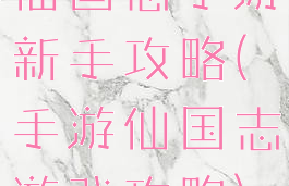 仙国志手游新手攻略(手游仙国志游戏攻略)