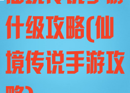 仙境传说手游什级攻略(仙境传说手游攻略)