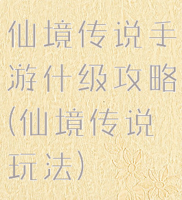 仙境传说手游什级攻略(仙境传说玩法)