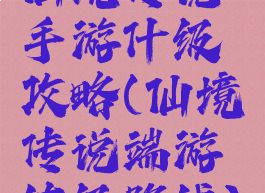 仙境传说手游什级攻略(仙境传说端游练级路线)