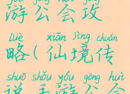 仙境传说手游公会攻略(仙境传说手游公会神器)