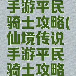 仙境传说手游平民骑士攻略(仙境传说手游平民骑士攻略图)