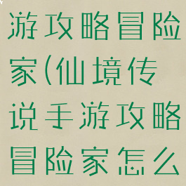 仙境传说手游攻略冒险家(仙境传说手游攻略冒险家怎么玩)