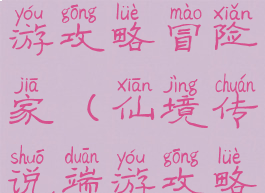 仙境传说手游攻略冒险家(仙境传说端游攻略)