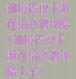 仙境传说手游连招武僧攻略(仙境传说手游连招武僧攻略大全)