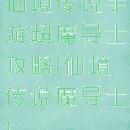 仙境传说手游超魔导士攻略(仙境传说魔导士)