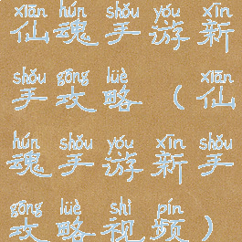 仙魂手游新手攻略(仙魂手游新手攻略视频)