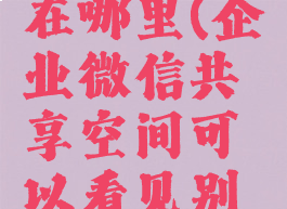企业微信共享空间在哪里(企业微信共享空间可以看见别人的共享文件夹吗)