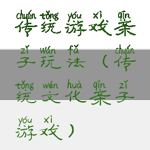 传统游戏亲子玩法(传统文化亲子游戏)