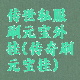 传世私服刷元宝外挂(传奇刷元宝挂)