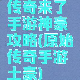 传奇来了手游神豪攻略(原始传奇手游土豪)