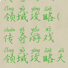 传奇游戏领域攻略(传奇游戏领域攻略大全)